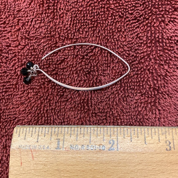 Silpada Faceted Obsidian Drop Earrings - Picture 2 of 3